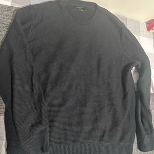 Banana republic black linen cotton blend sweater men’s sz large